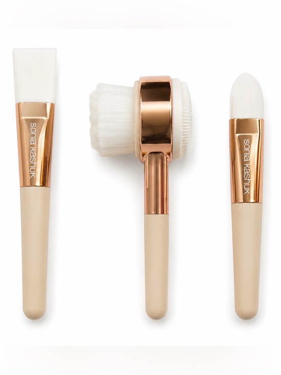 Sonia Kashuk Other - Sonia Kashuk Cream and Rose Gold Makeup Brush Set